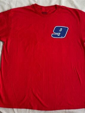 Red Hendrick Motorsport Graphic Tee with '9' Logo